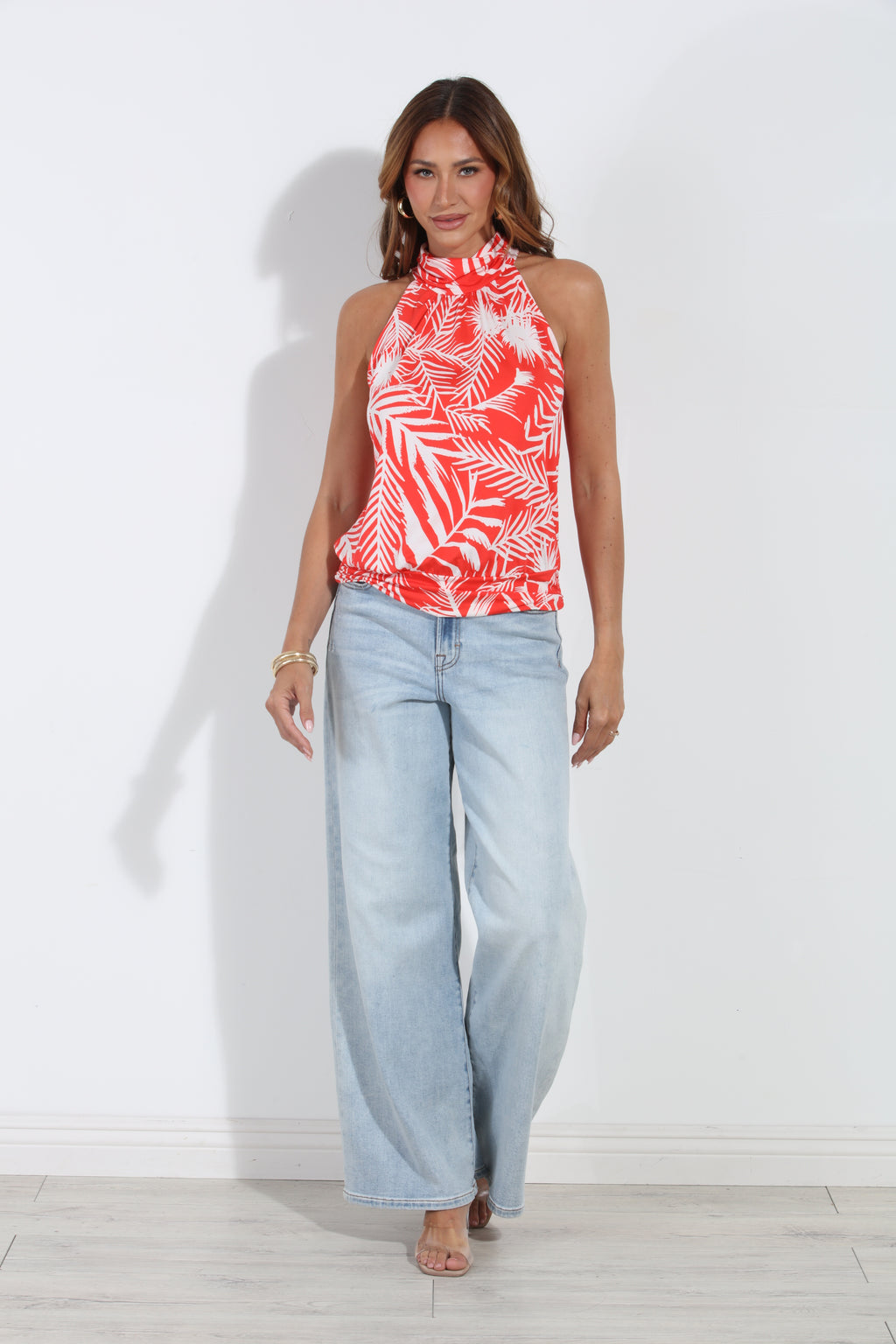 Solara Mock Neck Halter Top