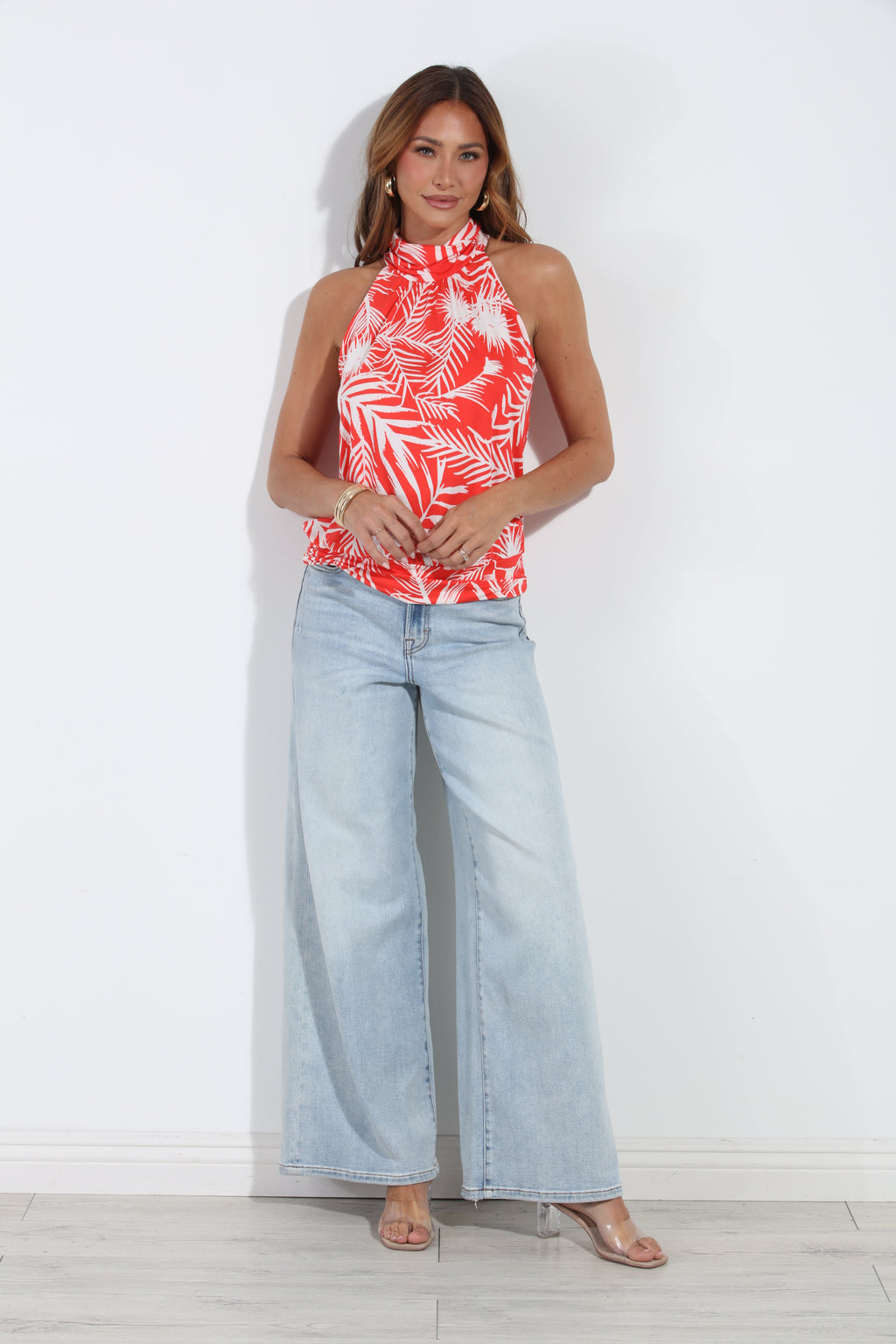 Solara Mock Neck Halter Top