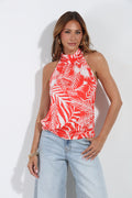 Solara Mock Neck Halter Top