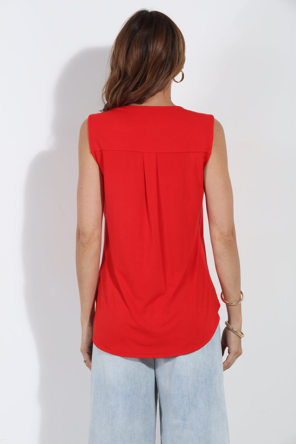 The Everyday Cupro Surplice Top - Really Red