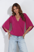 Mulberry Cupro Surplice Top-BEST SELLER
