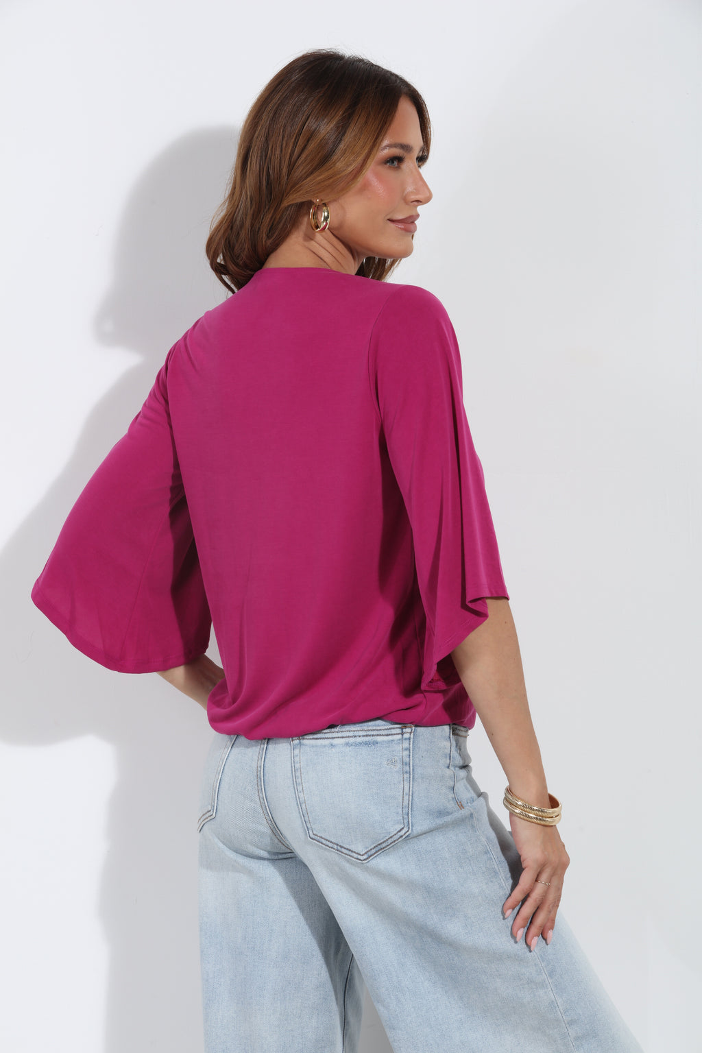 Mulberry Cupro Surplice Top-BEST SELLER