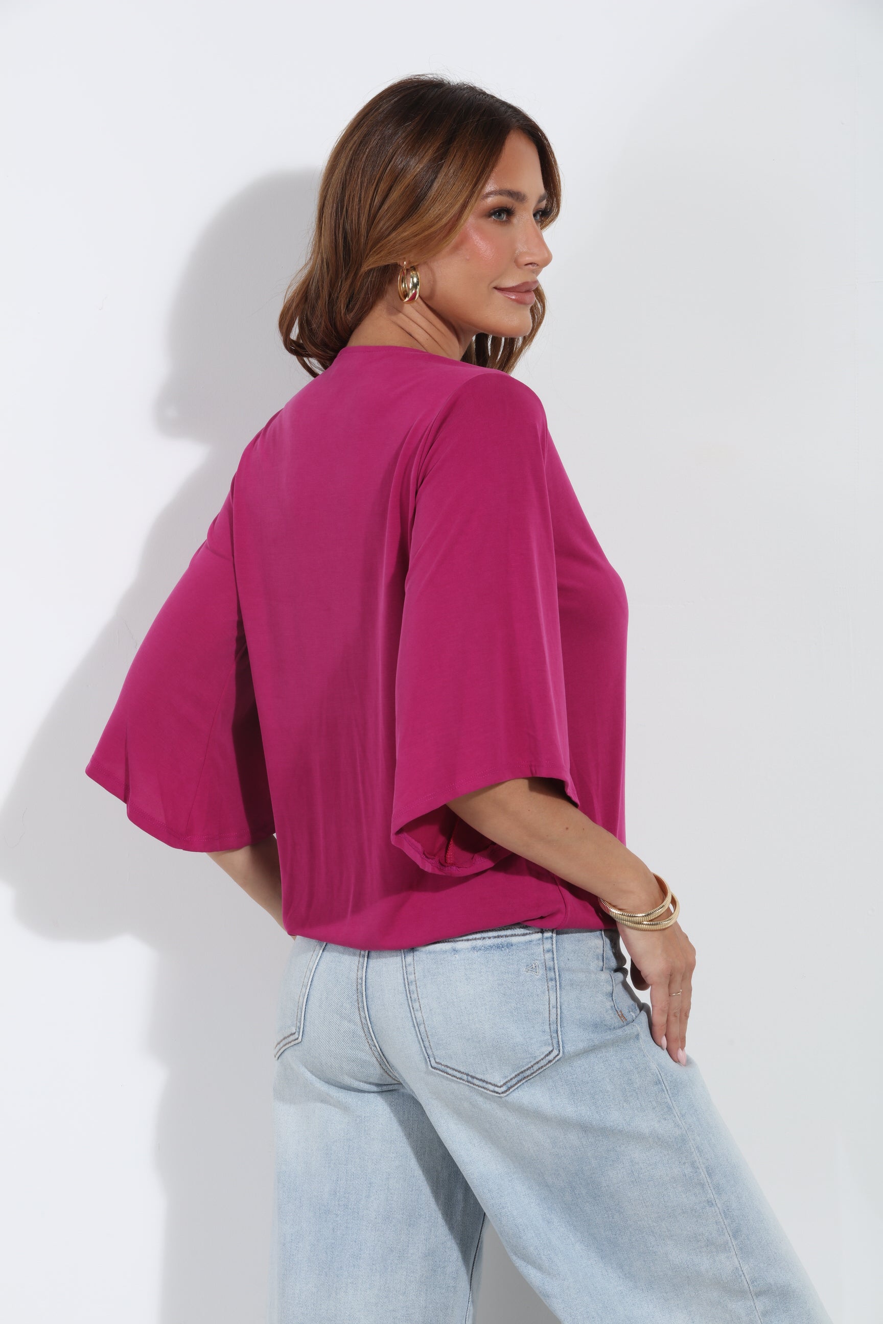 Mulberry Cupro Surplice Top-BEST SELLER