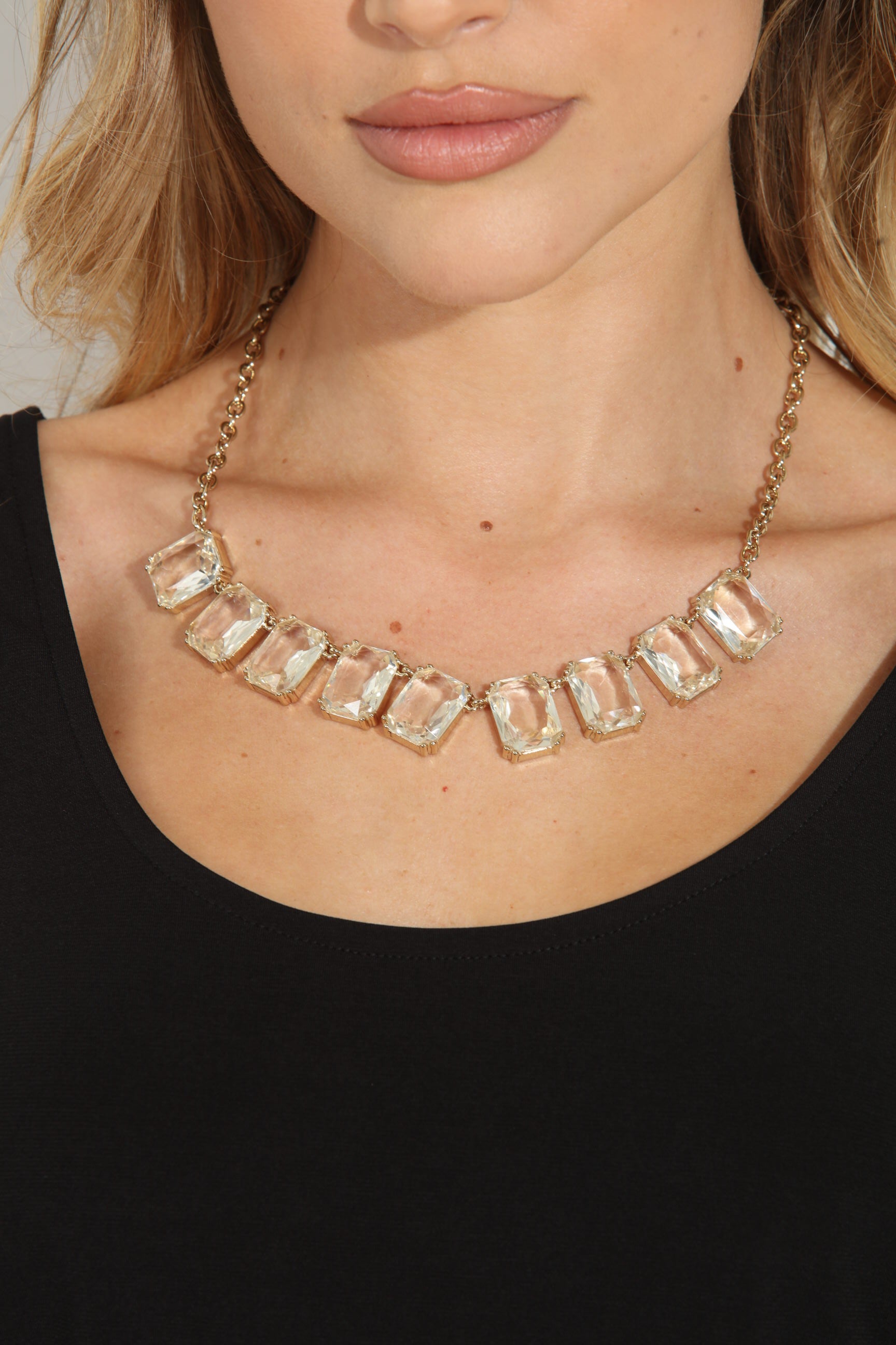 Crystal Pendant Statement Necklace