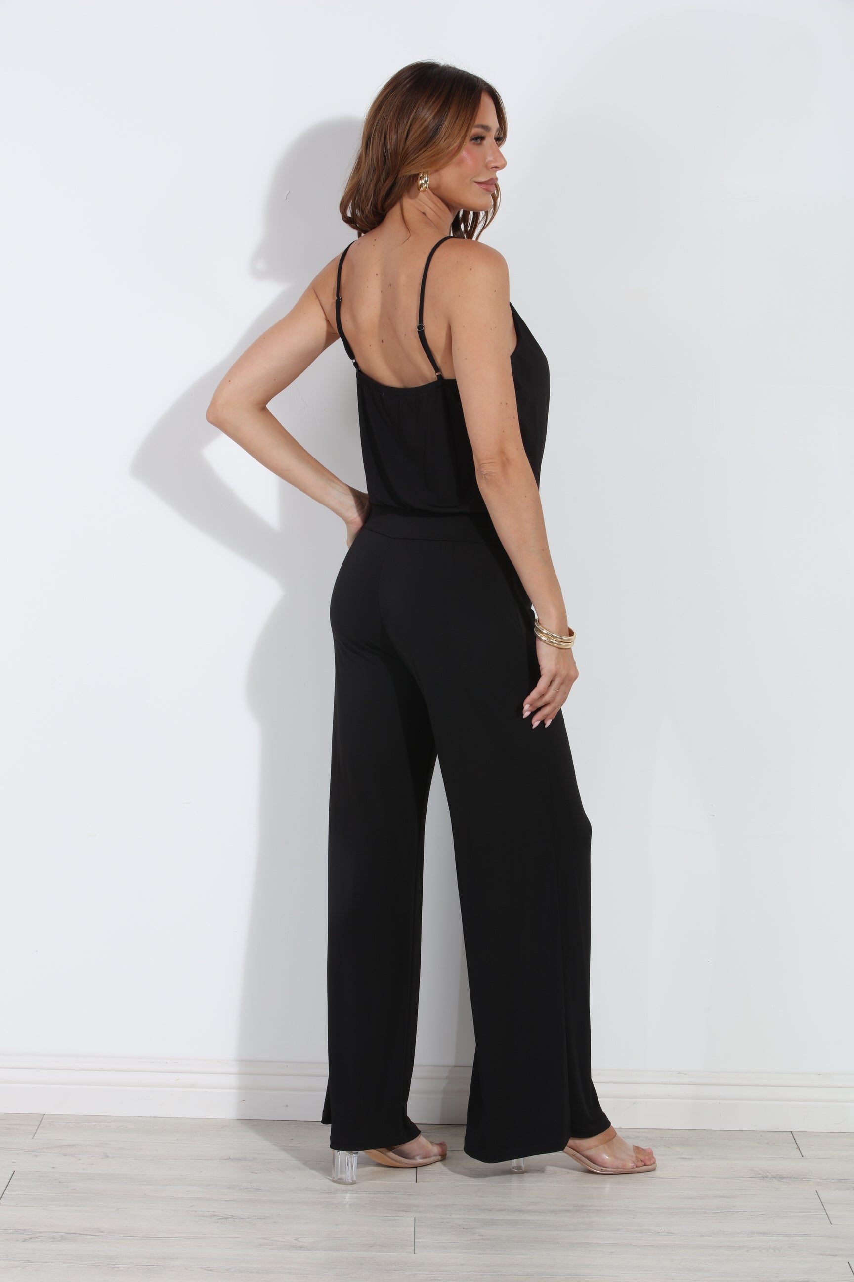 Black Drop Waist Jumpsuit-BEST SELLER