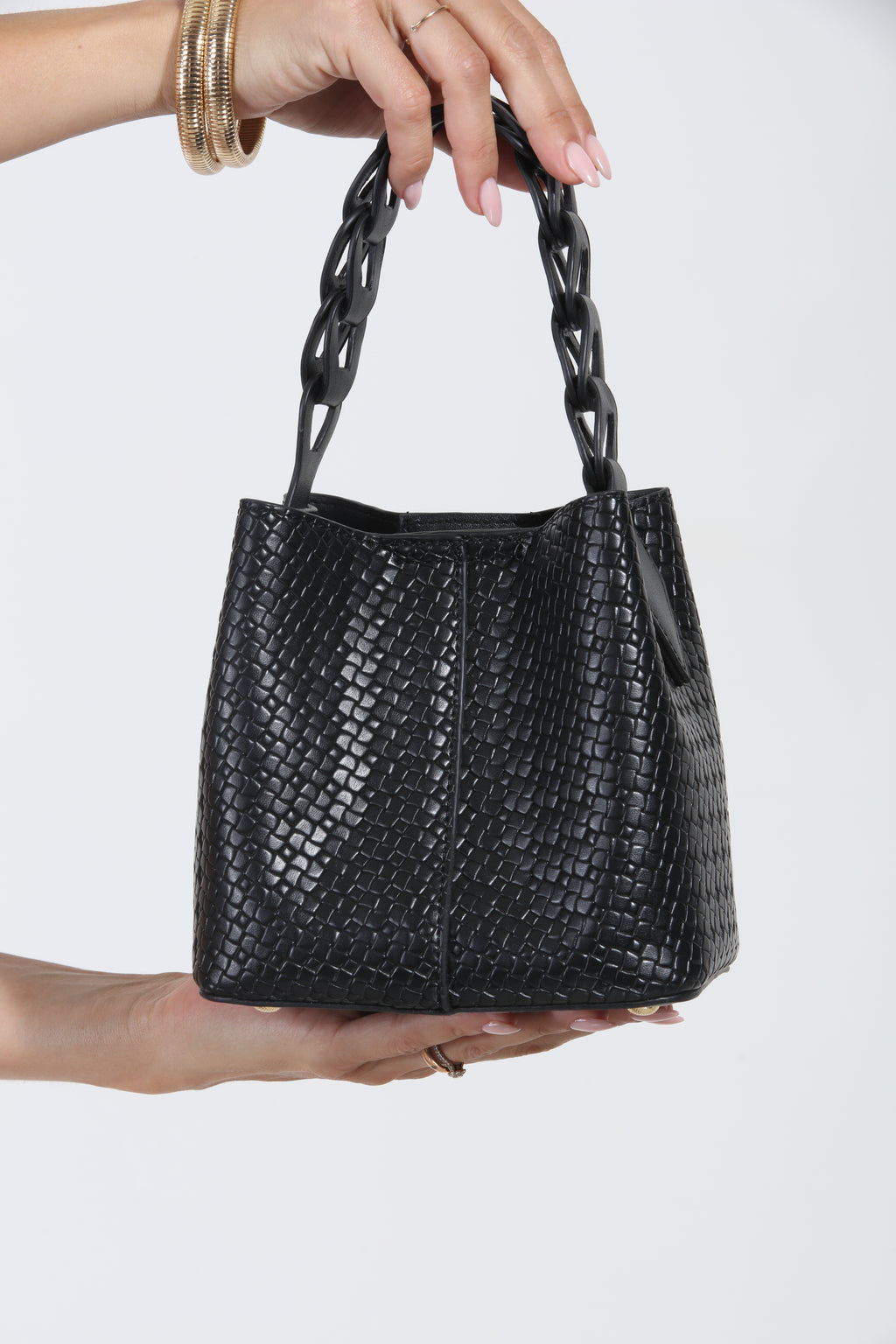 Joan Faux Leather Bucket Purse