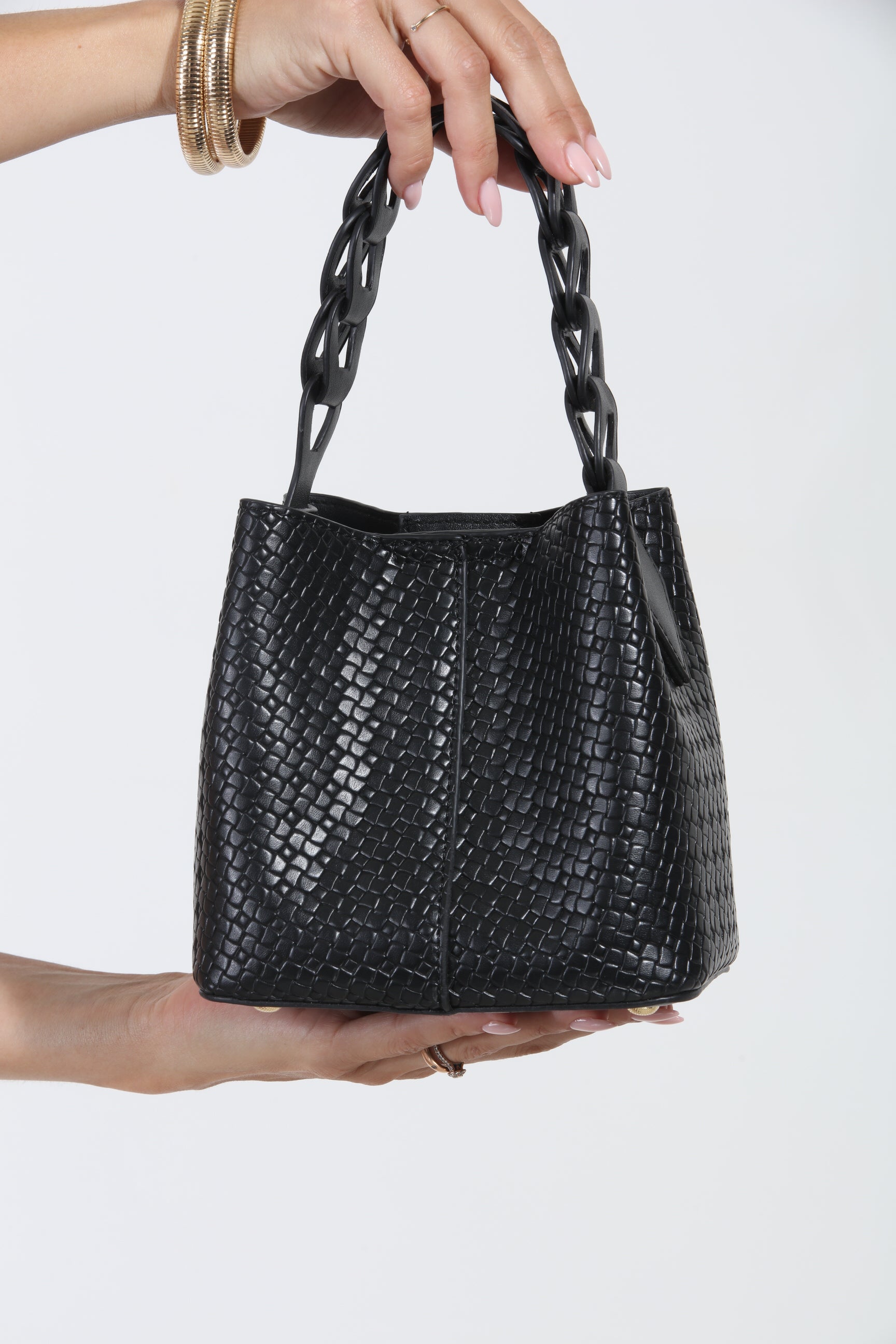 Joan Faux Leather Bucket Purse