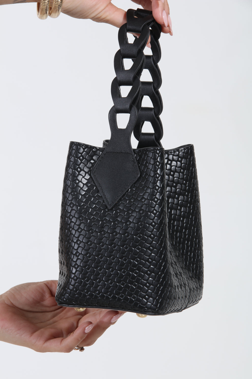 Joan Faux Leather Bucket Purse