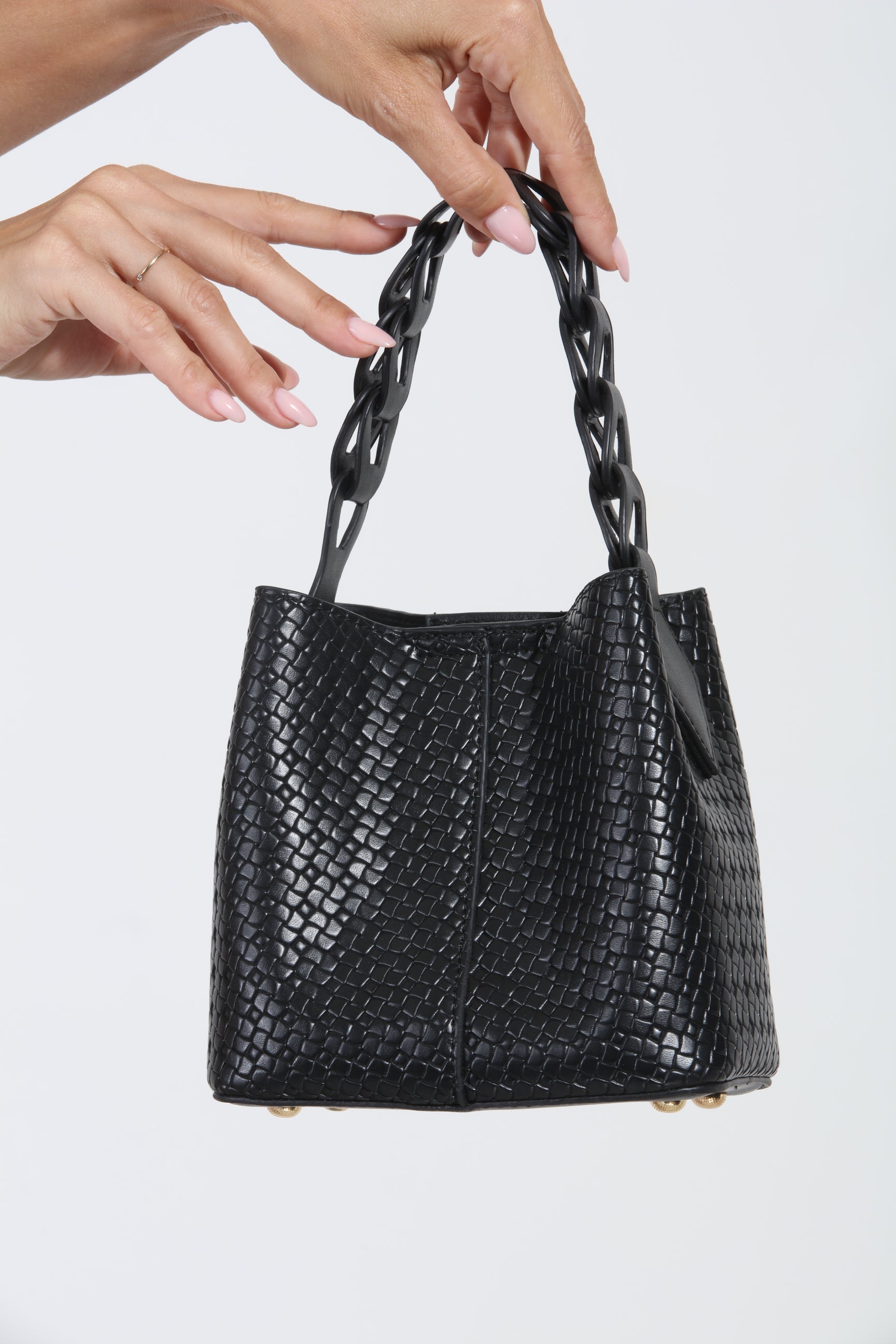 Joan Faux Leather Bucket Purse