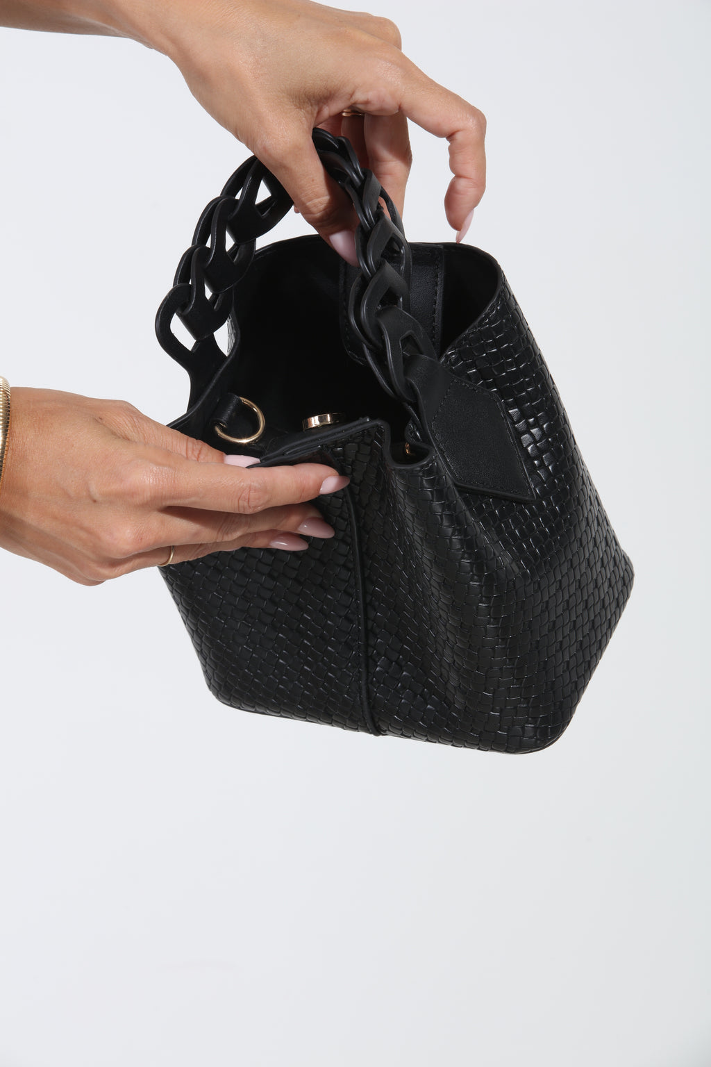 Joan Faux Leather Bucket Purse
