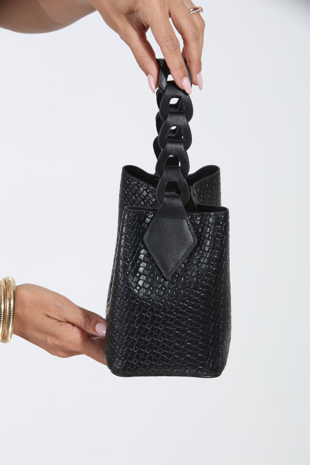 Joan Faux Leather Bucket Purse