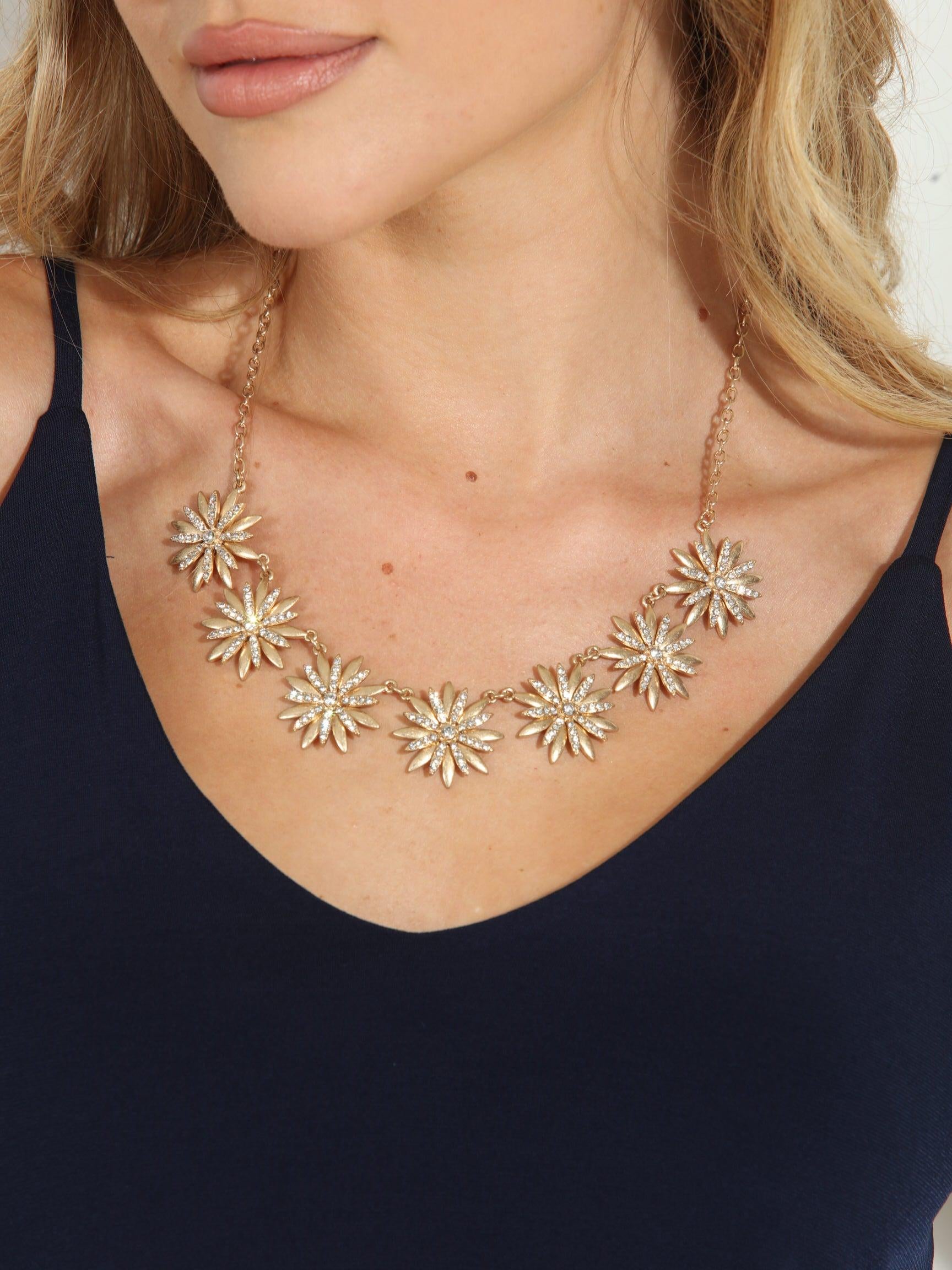 Sparkle Daisy Statement Necklace-FINAL SALE