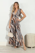 Trent Stretch Deep V Maxi Dress-FINAL SALE