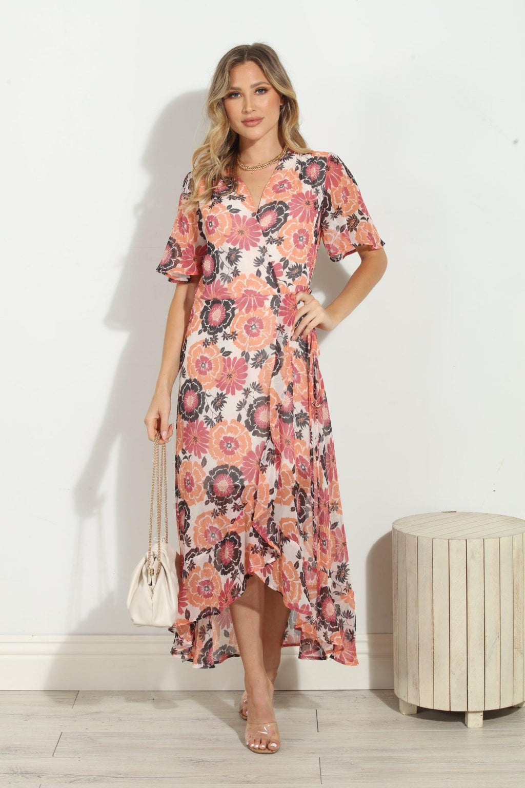 Lucy Chiffon Wrap Dress-FINAL SALE