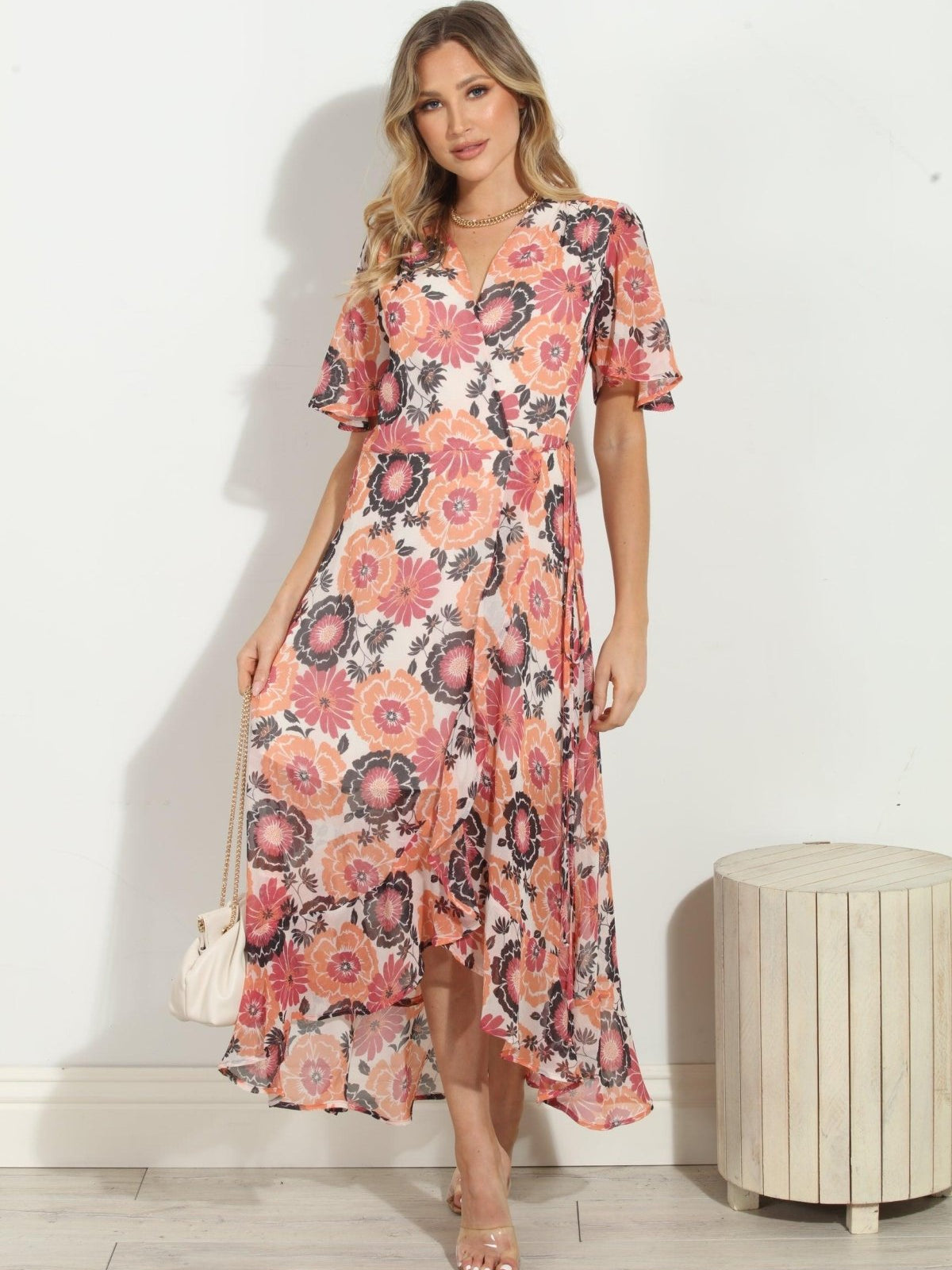 Lucy Chiffon Wrap Dress-FINAL SALE