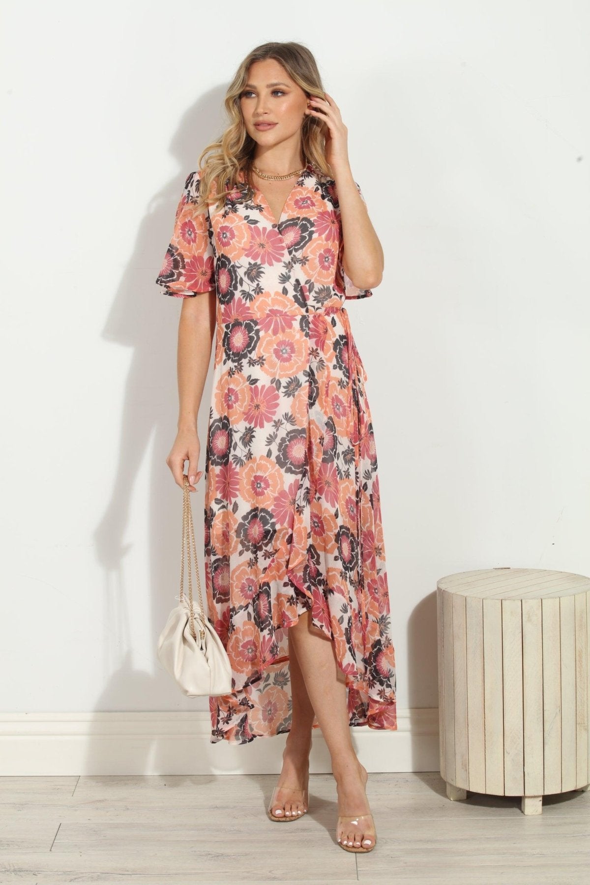 Lucy Chiffon Wrap Dress-FINAL SALE