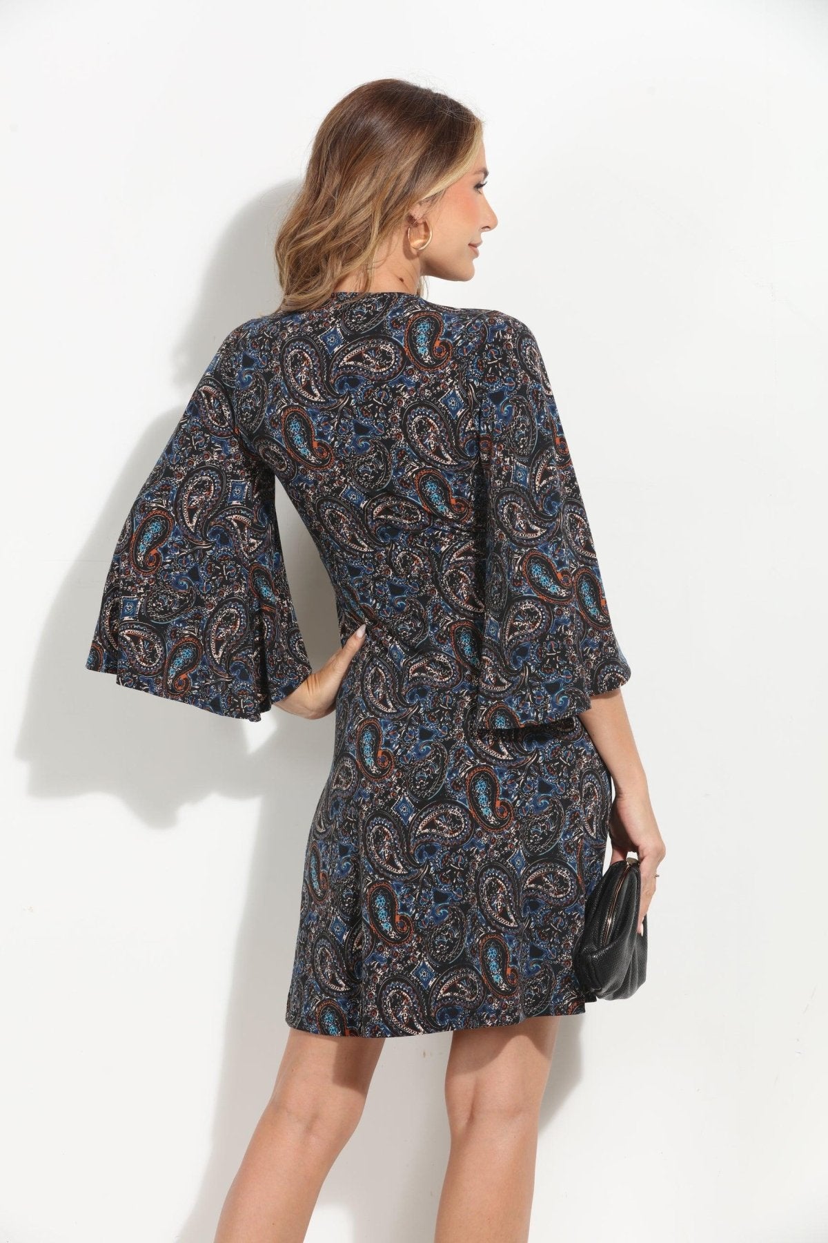 Alona Stretch Kimono Sleeve Dress-FINAL SALE