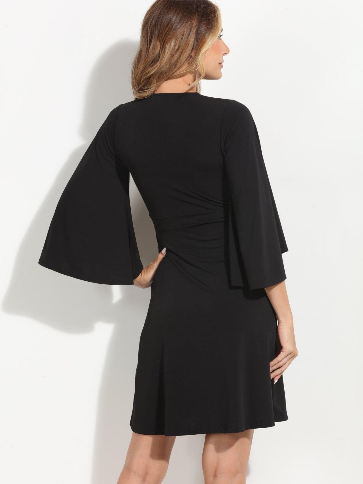 Black Stretch Kimono Sleeve Dress-BEST SELLER