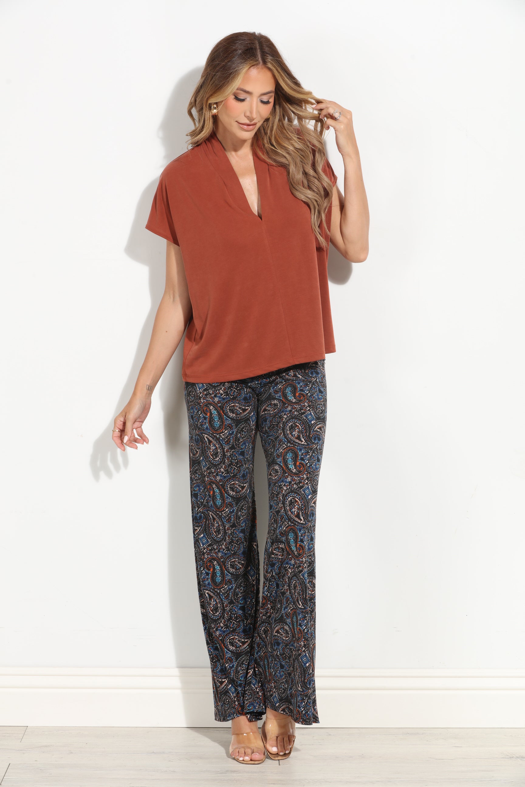 Alona Wide Leg Stretch Pants