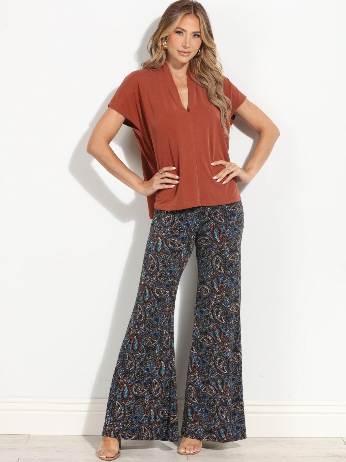 Spice Cupro V-Neck Tee