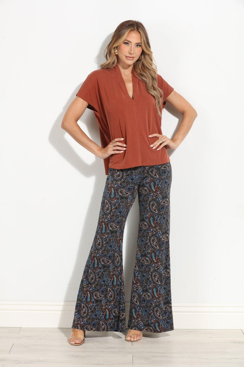 Spice Cupro V-Neck Tee-BEST SELLER