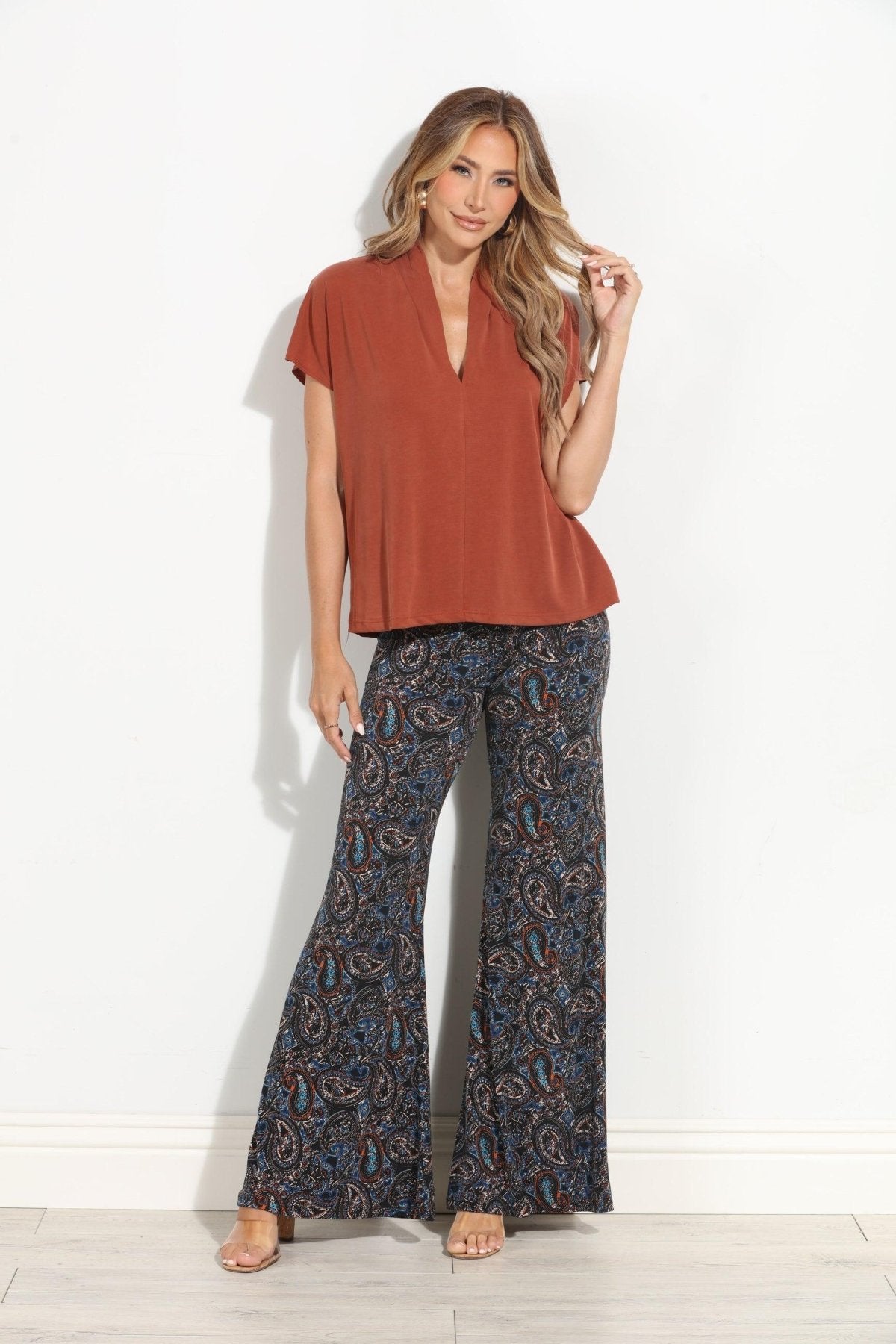 Spice Cupro V-Neck Tee-BEST SELLER