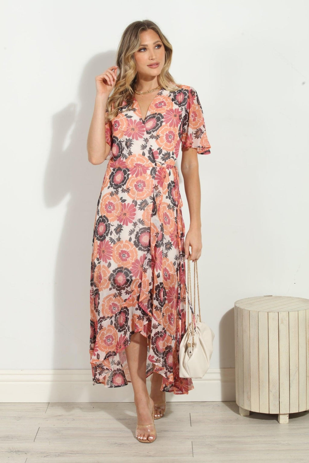 Lucy Chiffon Wrap Dress-FINAL SALE
