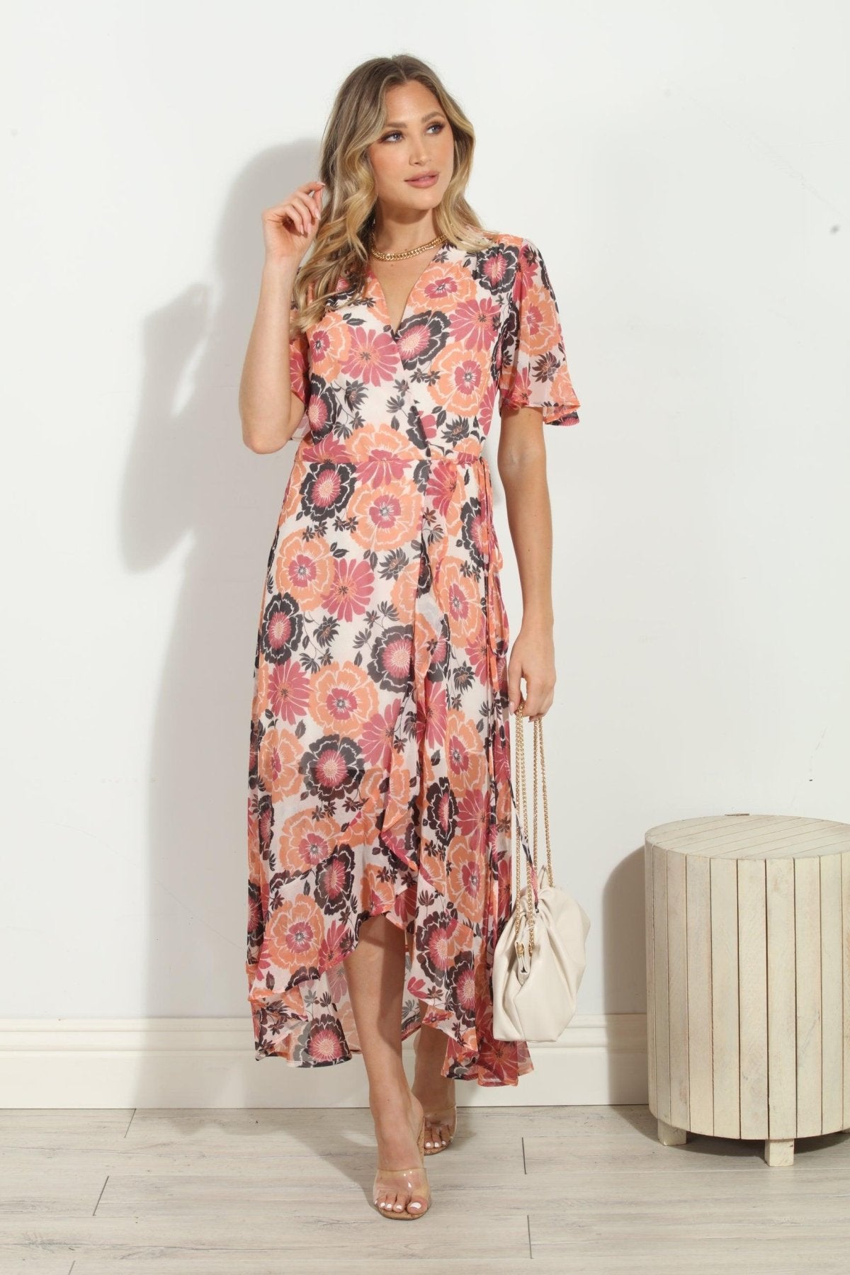 Lucy Chiffon Wrap Dress-FINAL SALE