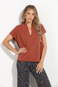 Spice Cupro V-Neck Tee-BEST SELLER