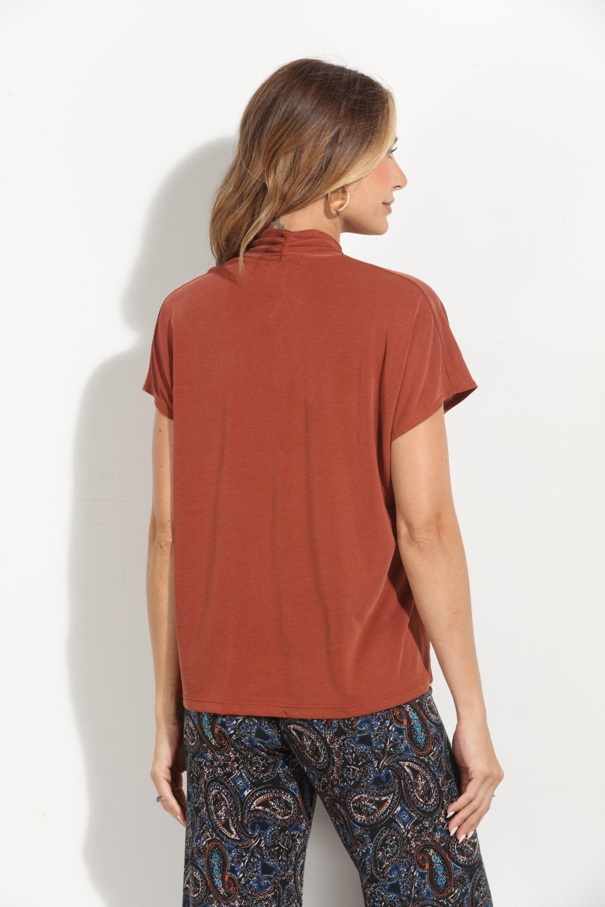 Spice Cupro V-Neck Tee-BEST SELLER