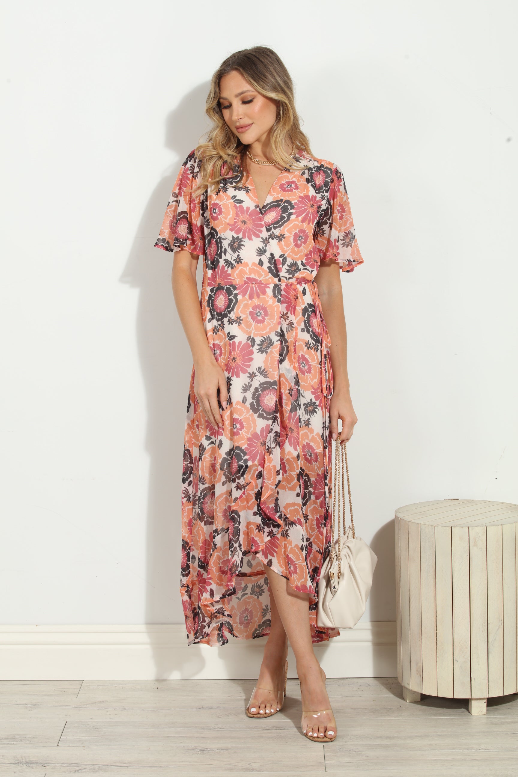 Lucy Chiffon Wrap Dress