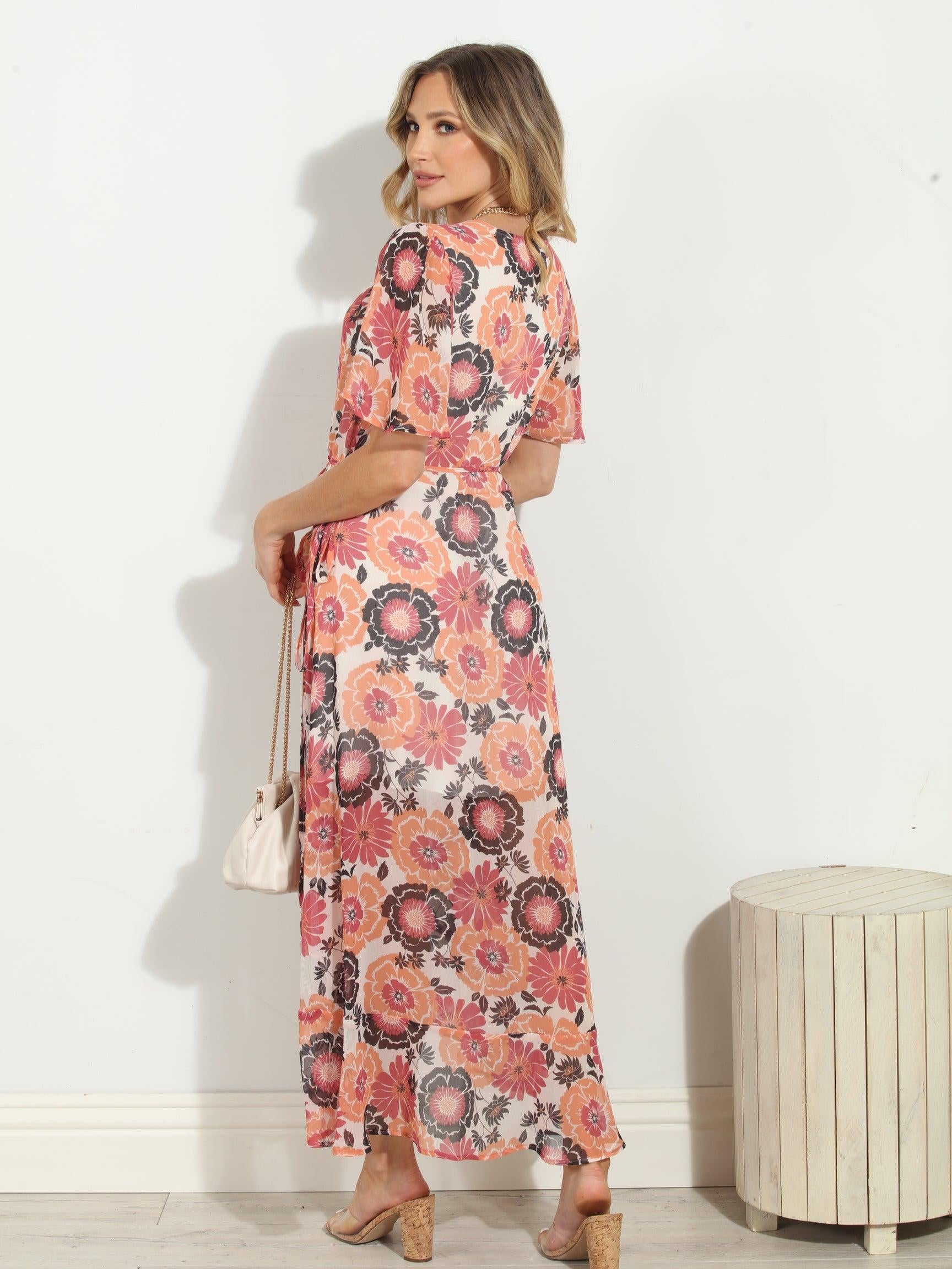 Lucy Chiffon Wrap Dress-FINAL SALE