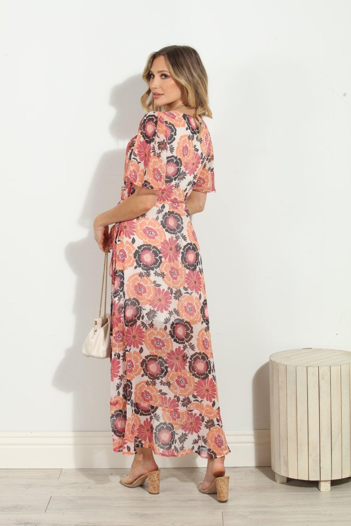 Lucy Chiffon Wrap Dress-FINAL SALE