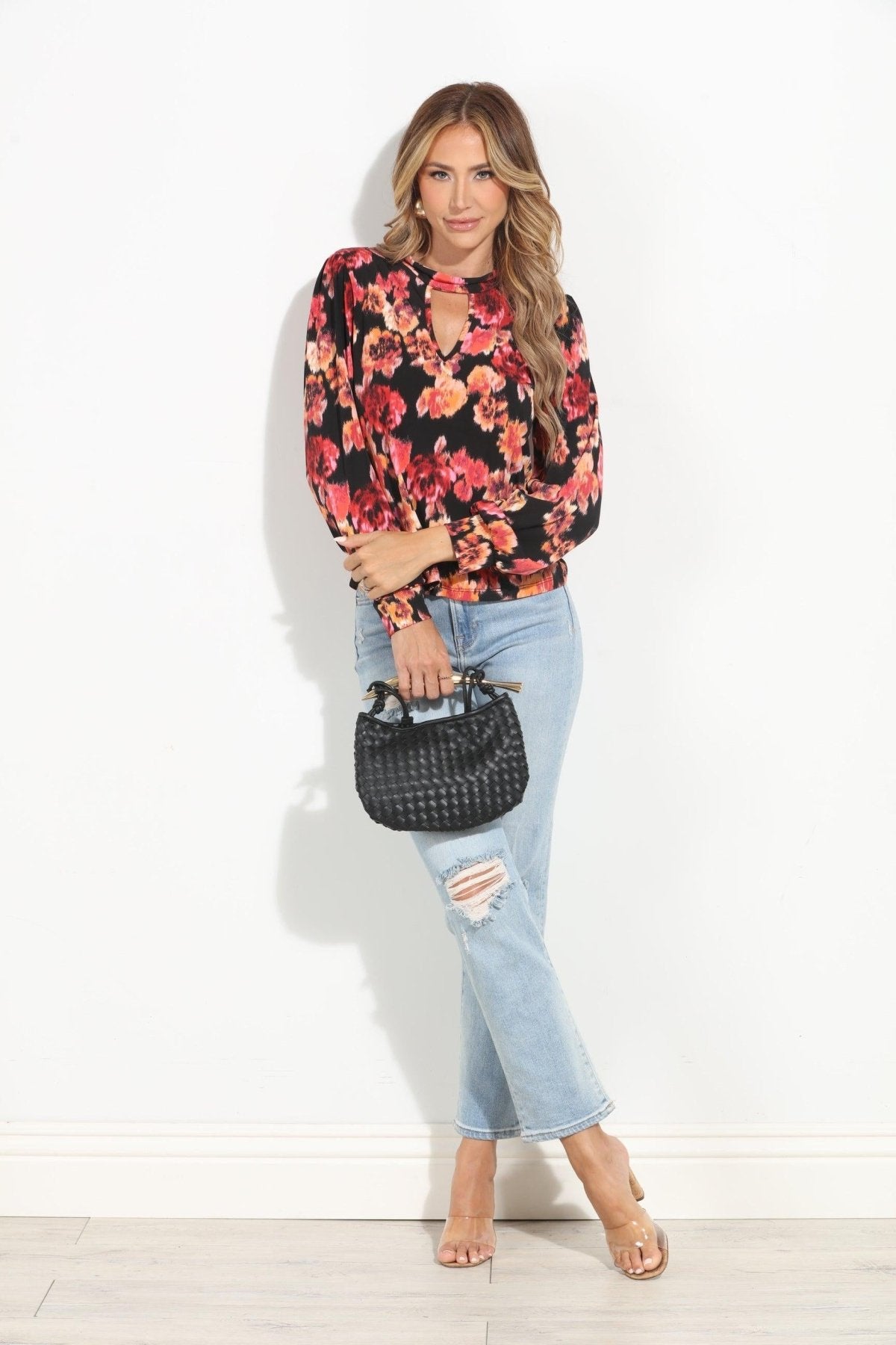 Olga Stretch Keyhole Top-FINAL SALE