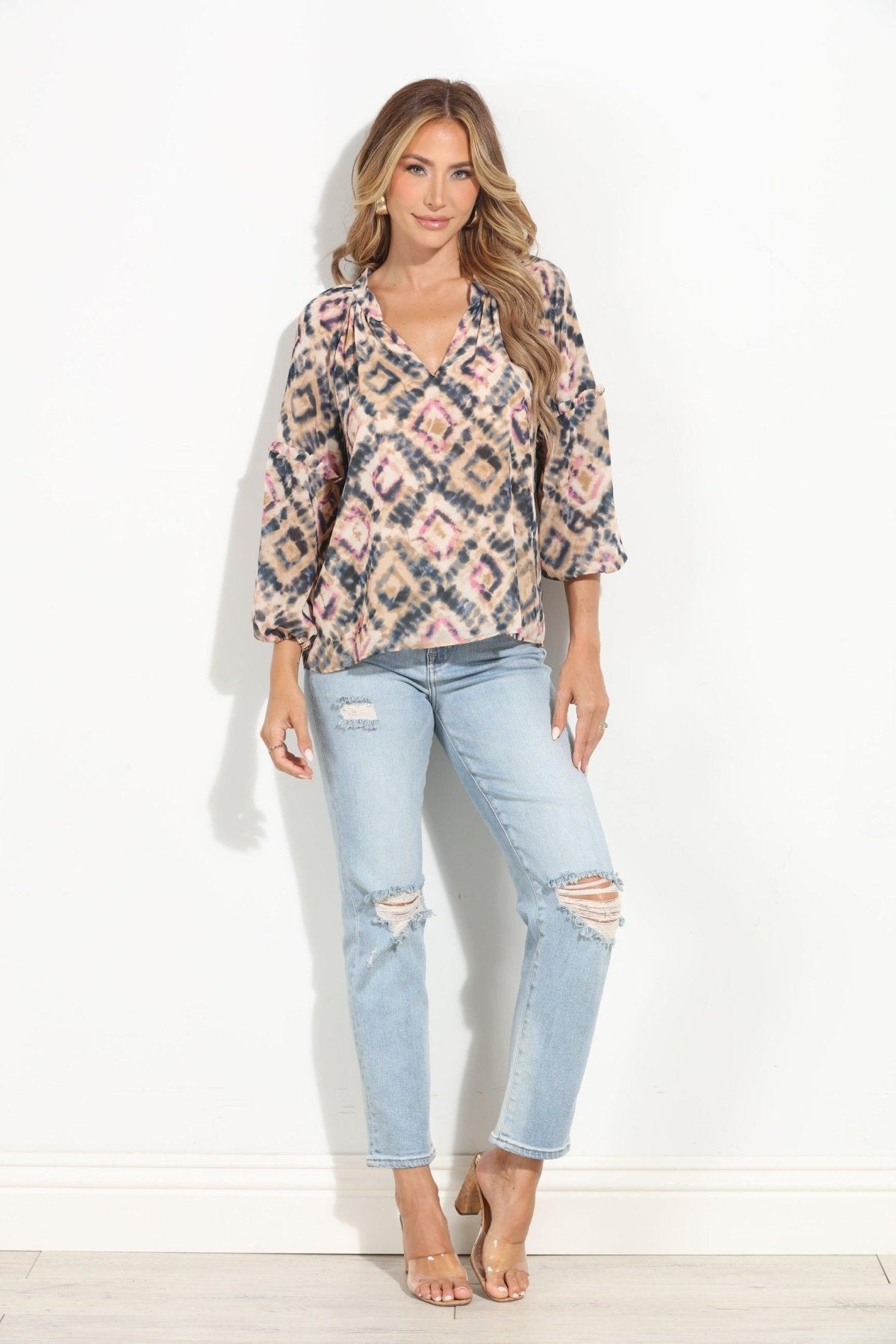 Nova Ruffle Sleeve Blouse-BEST SELLER