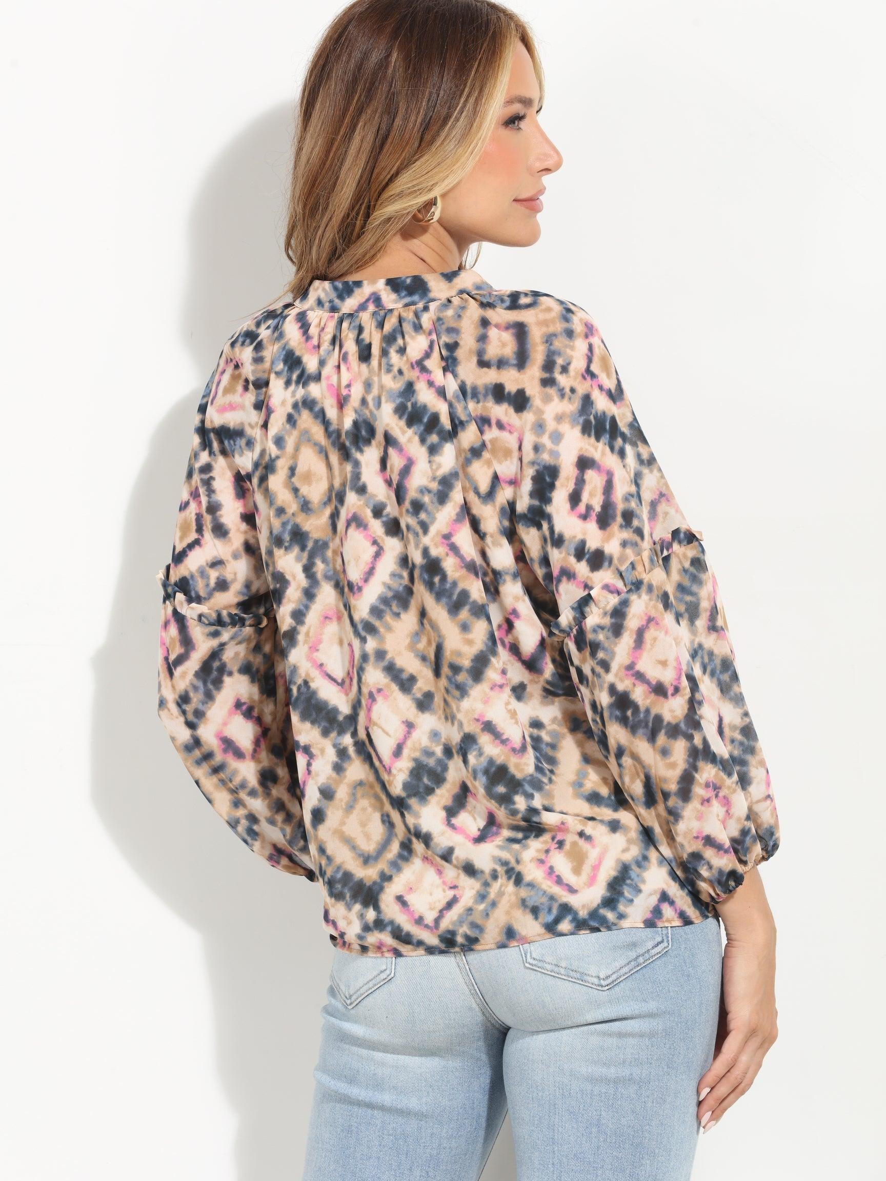 Nova Ruffle Sleeve Blouse-BEST SELLER