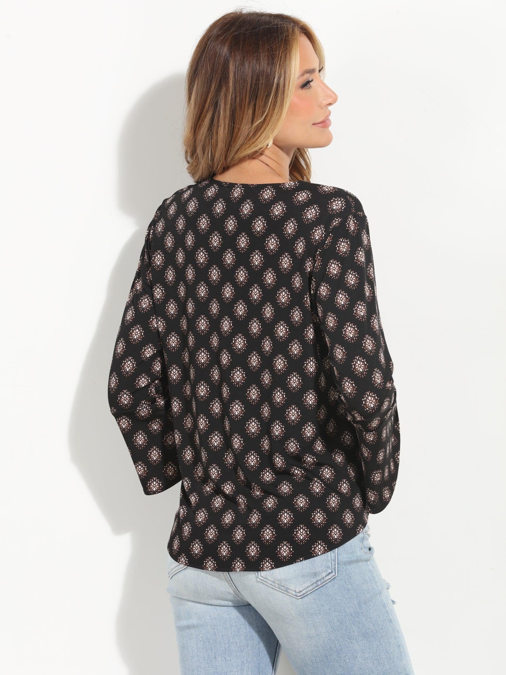 Thalia Stretch Bell Sleeve Top-BEST SELLER