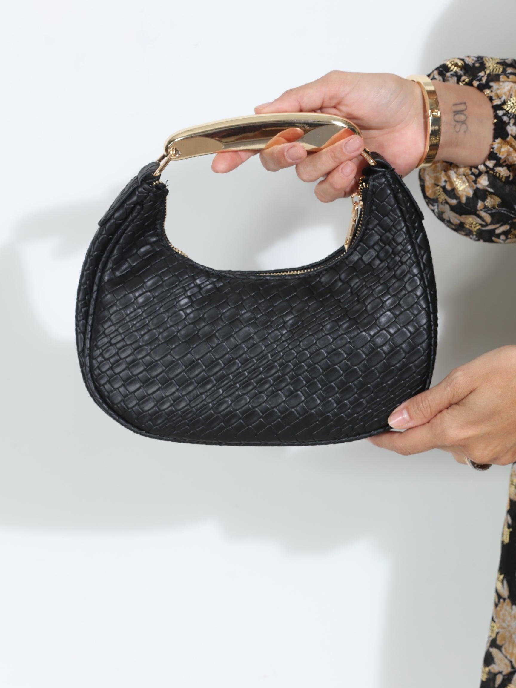 Black and Gold Snake Handbag