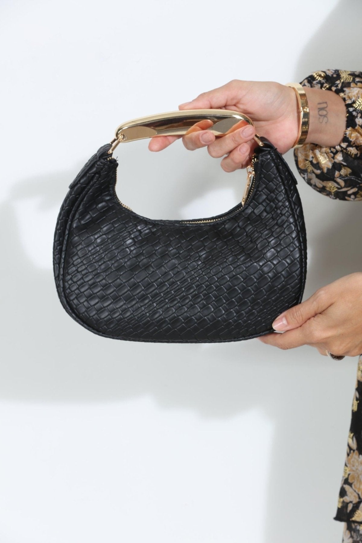 Black and Gold Snake Handbag