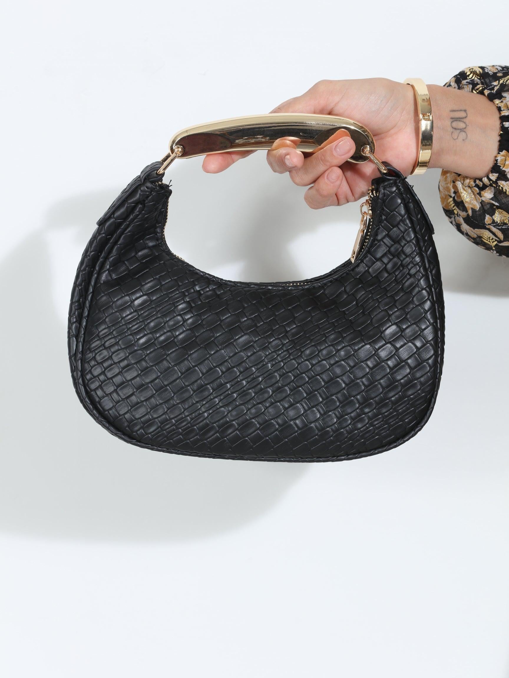 Black and Gold Snake Handbag