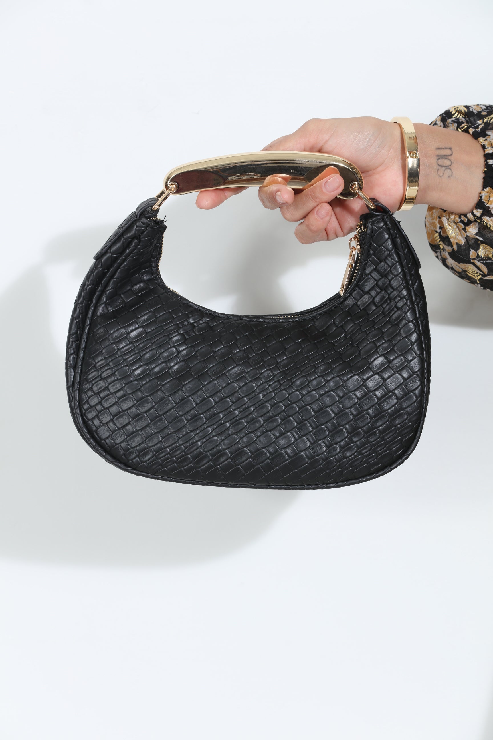 Black and Gold Snake Handbag