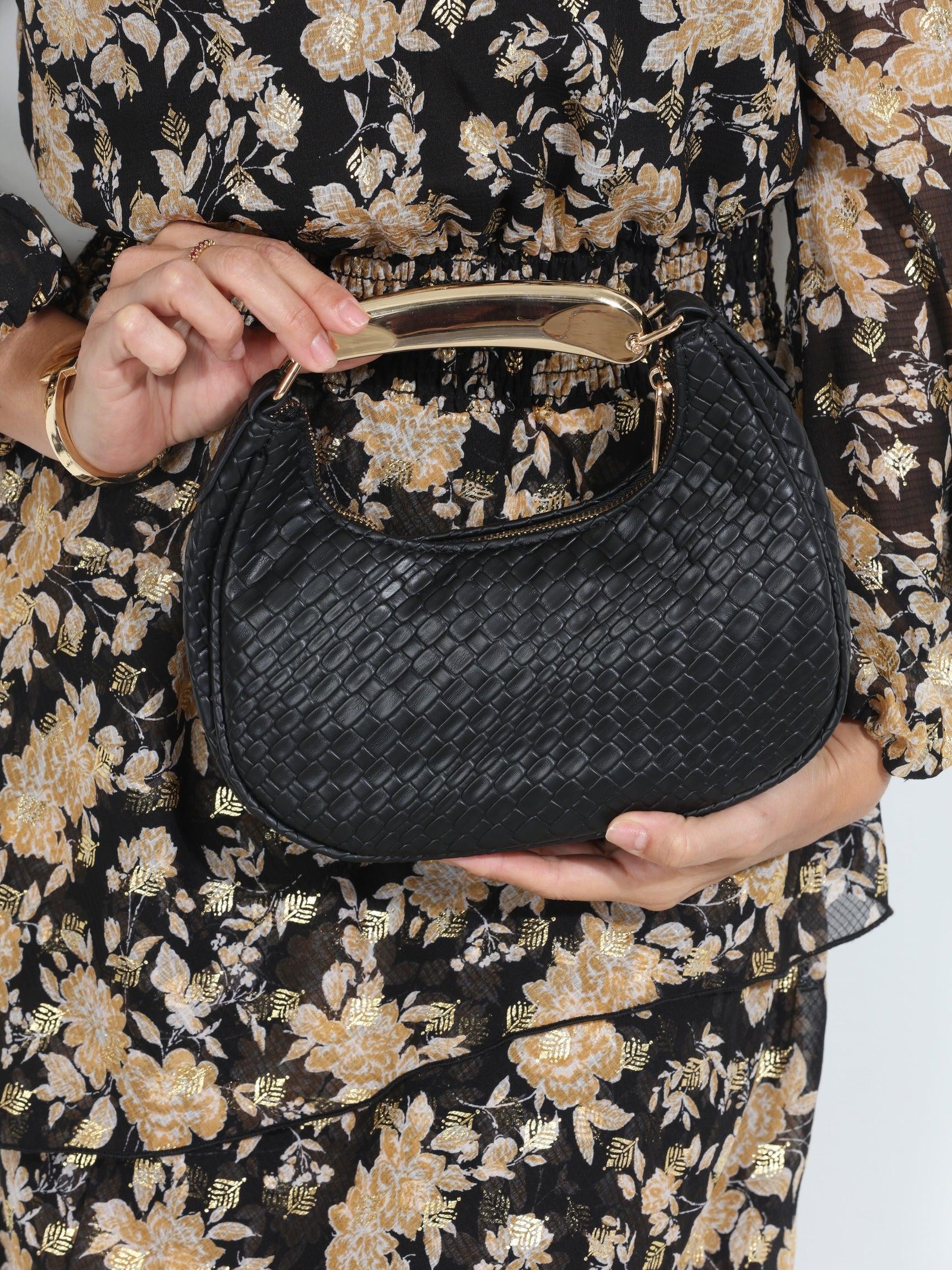 Black and Gold Snake Handbag