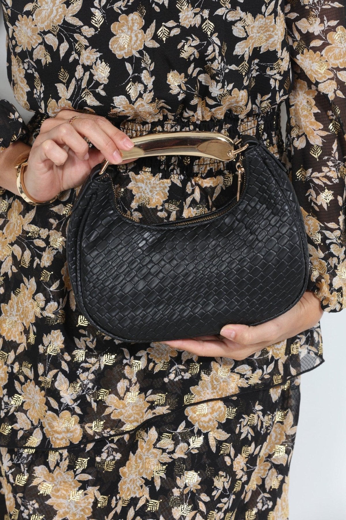 Black and Gold Snake Handbag