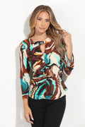 Kazia Keyhole Shirred Top-FINAL SALE