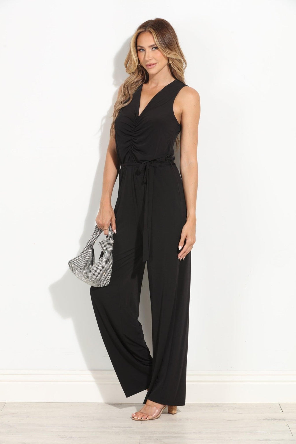 Black Wide Leg Jumpsuit-BEST SELLER