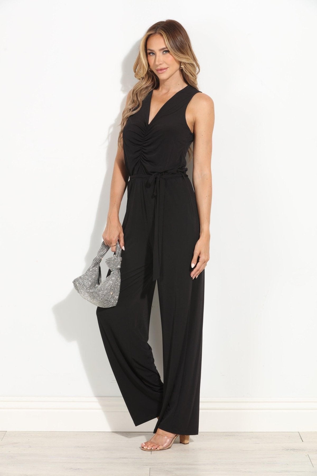 Black Wide Leg Jumpsuit-BEST SELLER