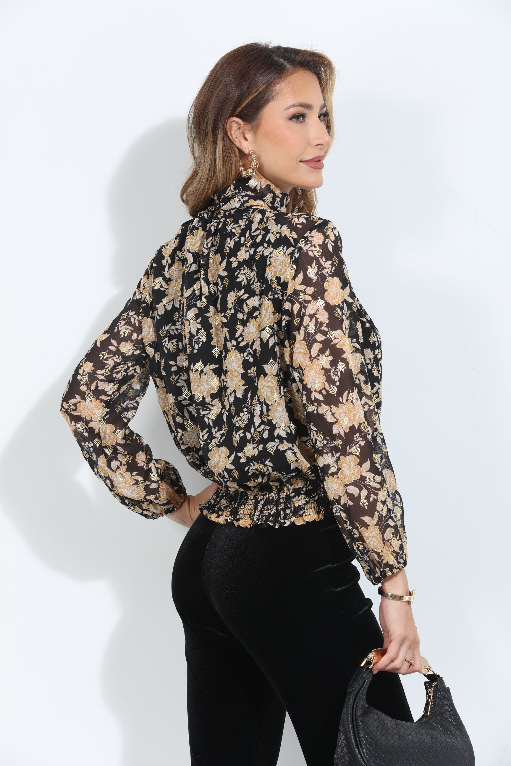 Whitney Mock Neck Blouse