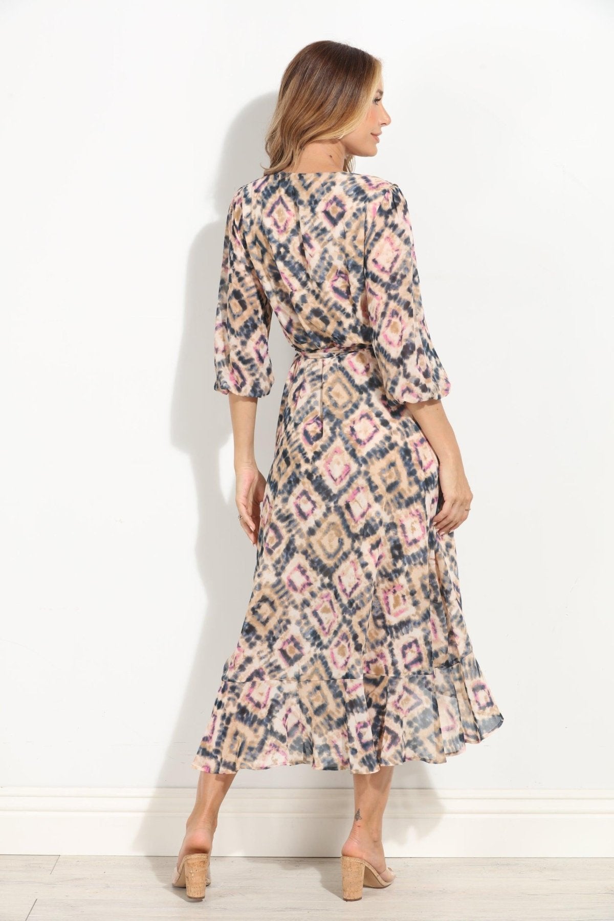 Nova Chiffon Ruffle Wrap Dress-BEST SELLER