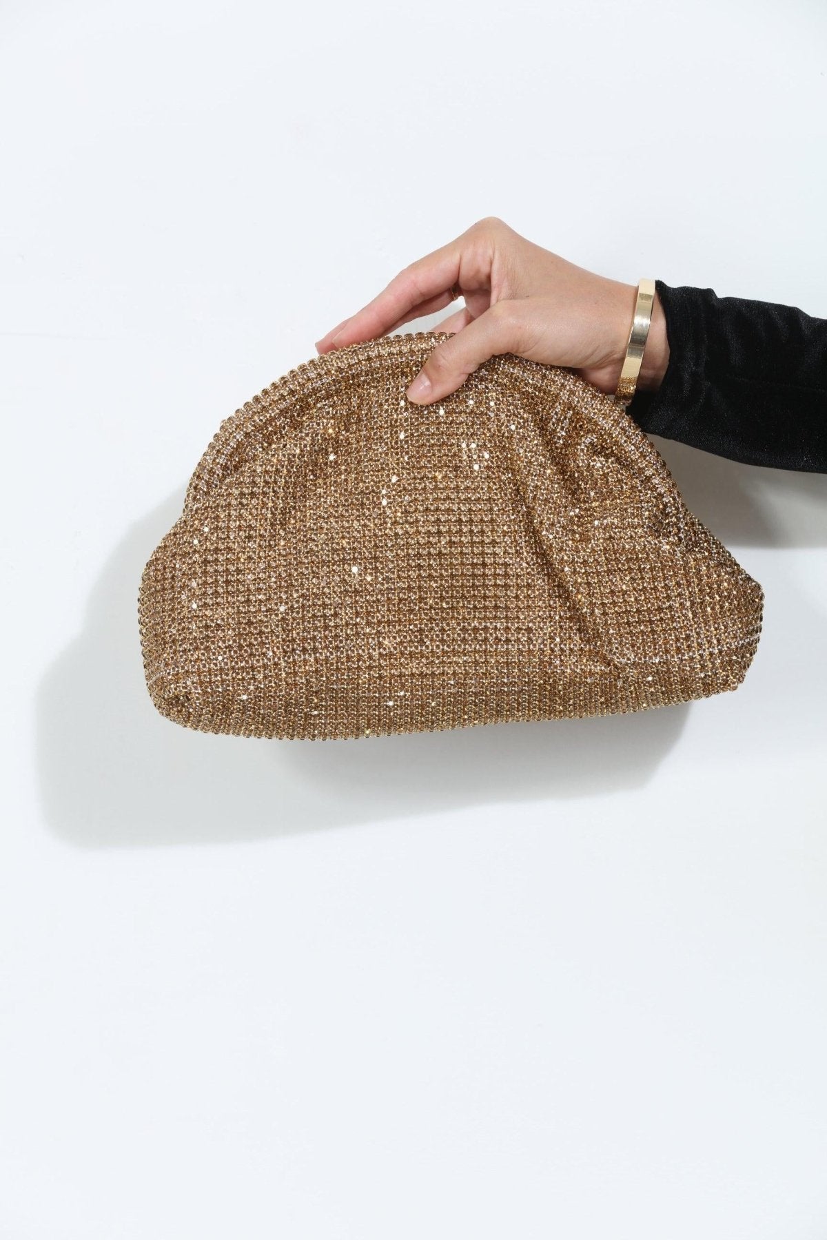 Mariah Gold Rhinestone Clutch-BEST SELLER