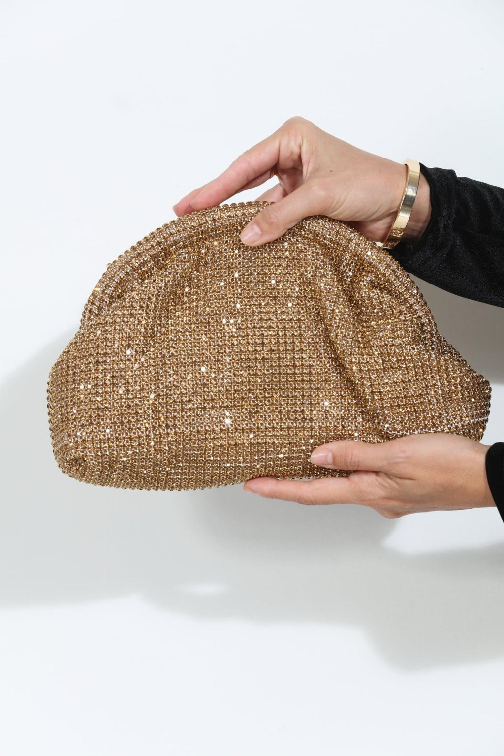 Mariah Gold Rhinestone Clutch-BEST SELLER